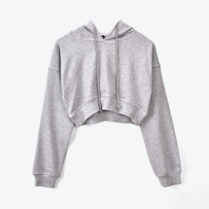Hooded short sweater