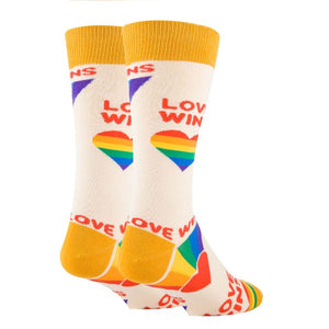 Love Wins - Men's Cotton Crew Funny Socks