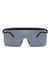 Square Oversize Rimless Flat Top Sunglasses