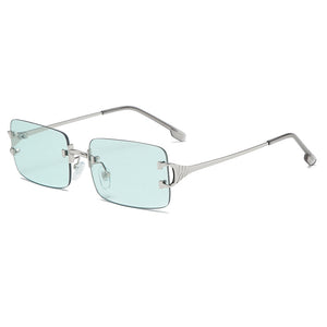 Retro Rimless Cut-Edge Sunglasses For Men And Women Fashionable Metal Square Sunglasses Cross-Border Sunglasses