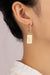 Rectangle Drop Earrings with Etched Heart
