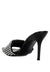 ADINA Diamante Strap Pointed Heel Sandals in Black