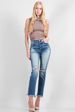 High Rise Relaxed Skinny Jeans