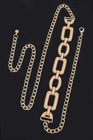 Textured Iconic Chain Belt