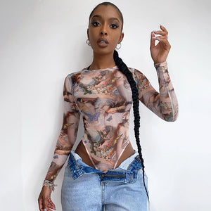 Women Long Sleeve Bodysuit Sexy Plain Color Streetwear Jumpsuit Skinny Club Party Tops Fashion Rompers