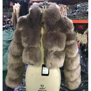 European And American Short Fur Coat For Women