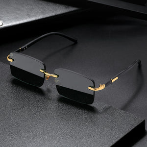 Fashion Rimless Crystal Sunglasses For Men And Women
